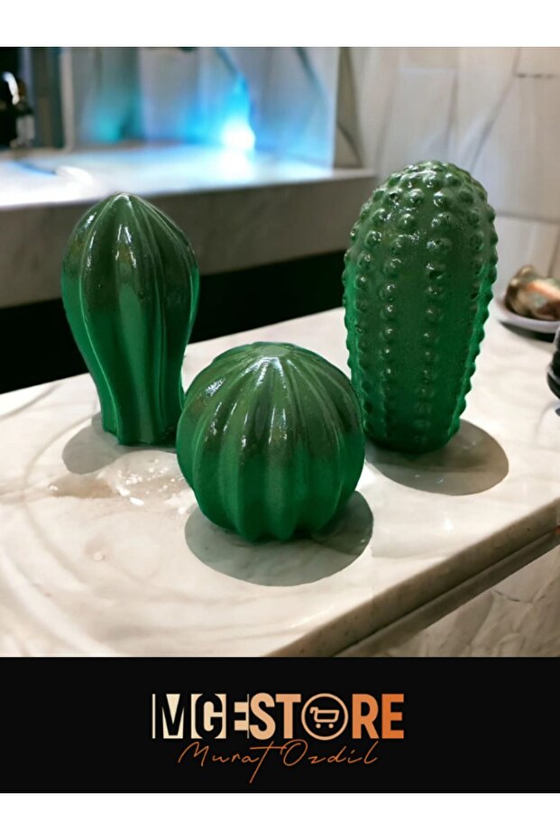 Dekoratif 3lü kaktüs seti - 3