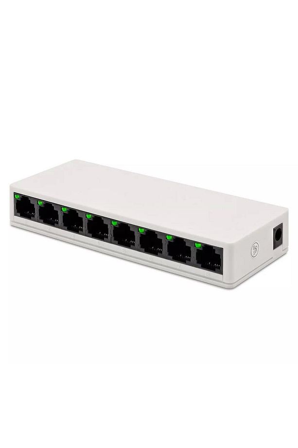 EL8 8 Port Switch RJ45 100Mbps Ethernet İnternet Dağıtıcı Ağ Hub Ev Ofis İçin - 1
