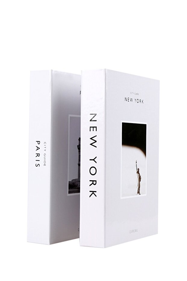 Pack of 2 New York/Paris Decorative Book Box