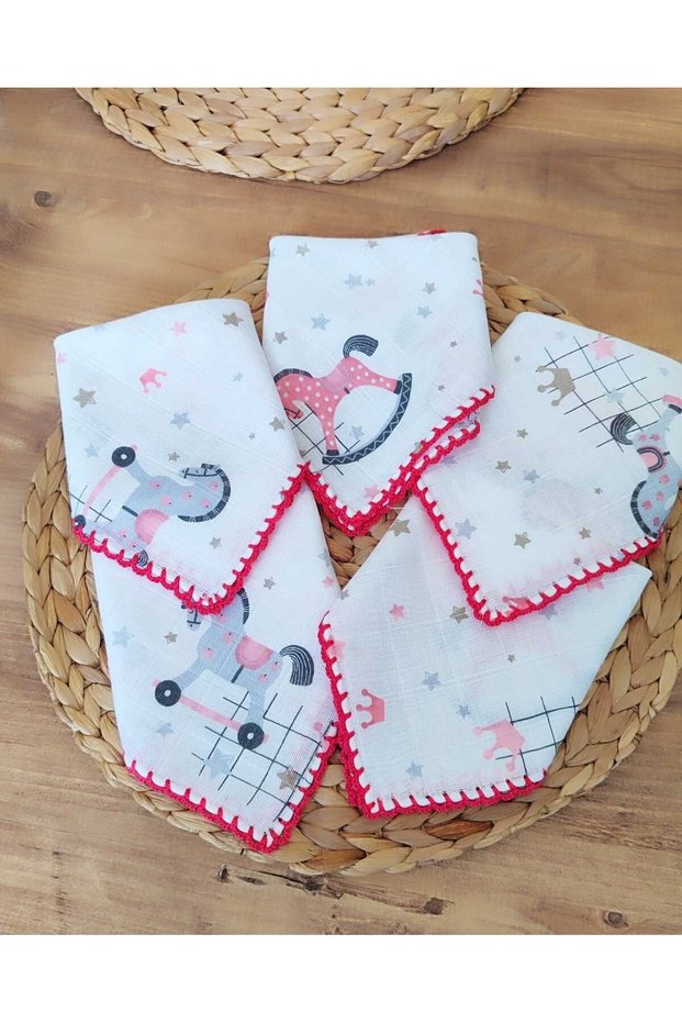 100% COTTON MUSLIN FABRIC BABY MOUTH WIPES 25X25