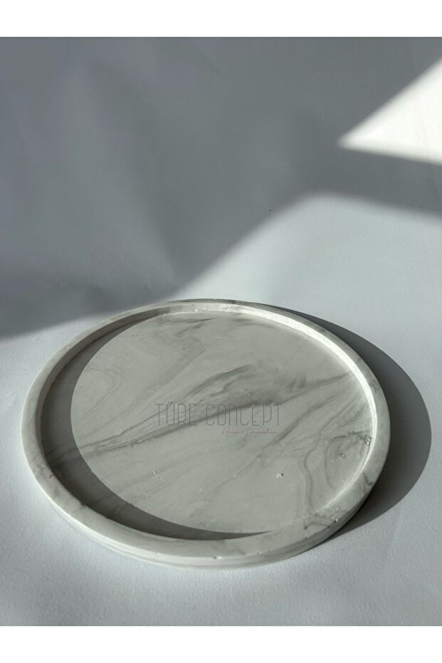 marble patterned concrete tray - 1