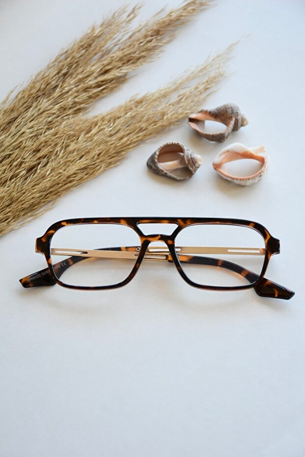 Olivia Unisex Women Men Rectangle Leopard Transparent Optical Glass Change Optical Frame Eyeglasses
