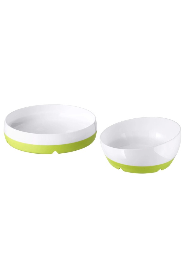 Non-Slip Children's Plate and Bowl, Anti-Tip, 16 cm and 13 cm