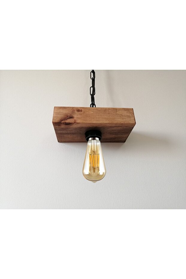 Ahşap Avize Tekli Rustik - 2