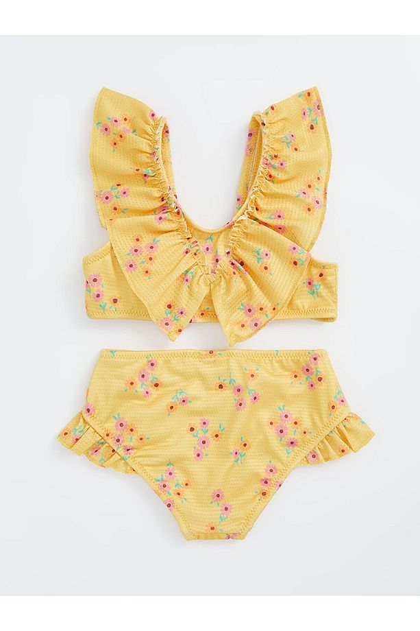 LCW Çiçekli Kız Bebek Bikini Takımı - 2