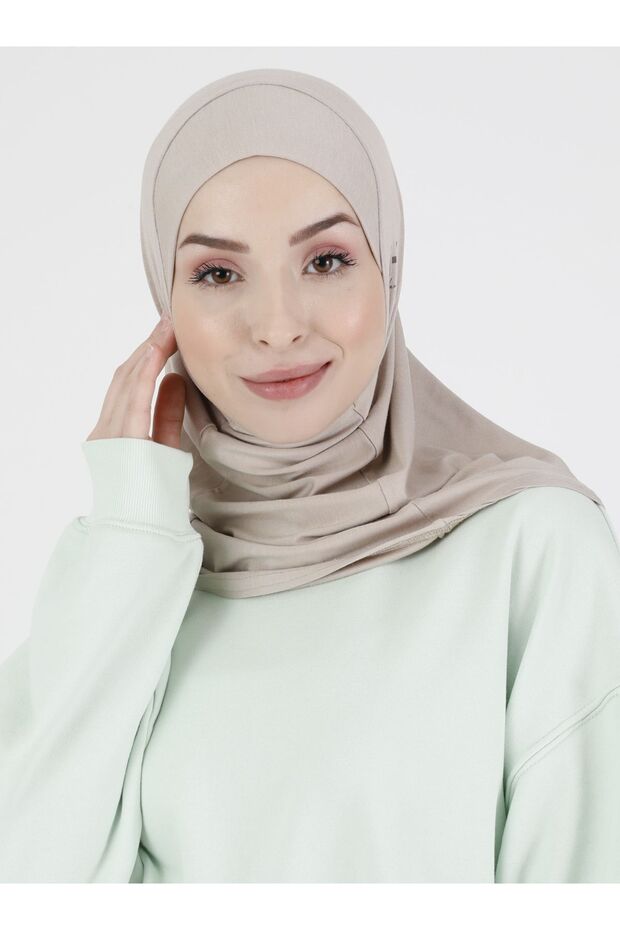Hanfendy Athletic Plain Sports Hijab Bonnet - Light Mink - (St043), (Id 7804310)