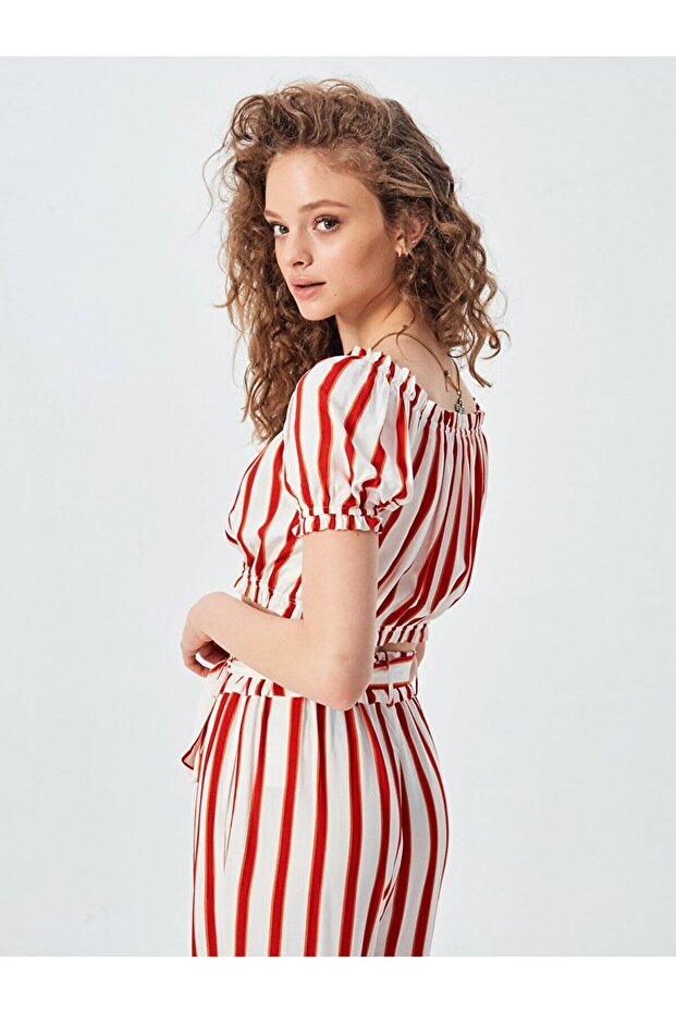 Mixed Striped Blouse - 5