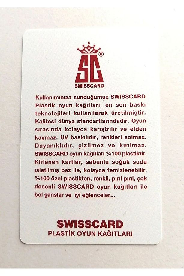 Plastik Çift Deste Kart İskambil Kağıdı - 7