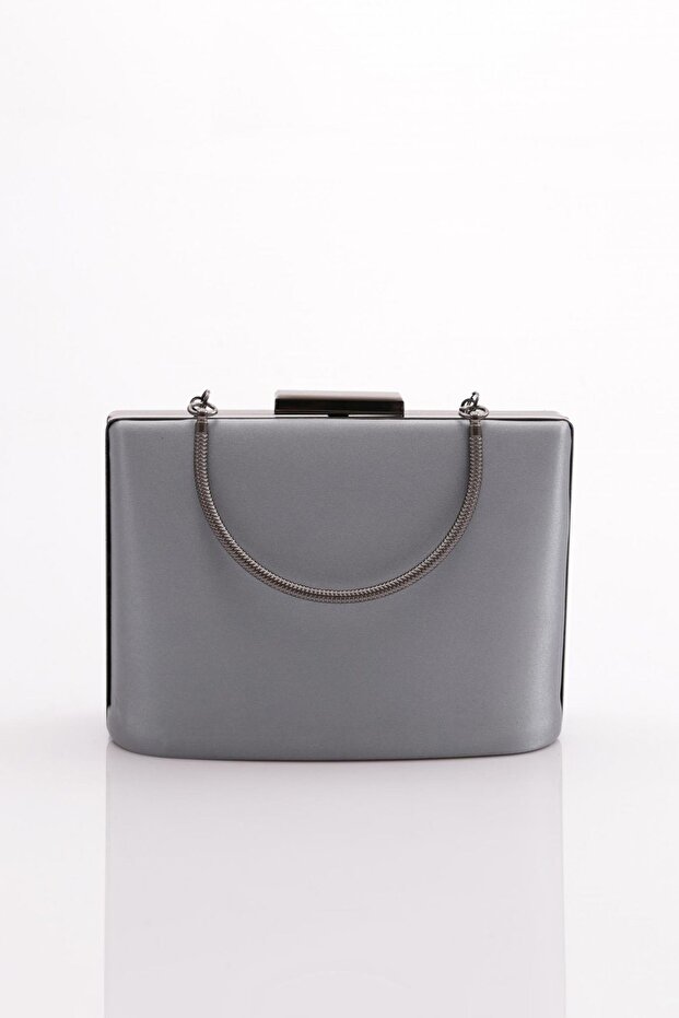 Women's Evening Dress Portfolio Bag Platinum Satin 3993152