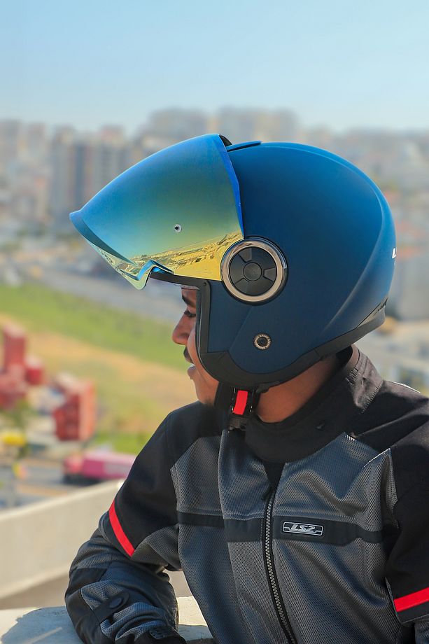 CLASSY MAT NAVY MAVİ KASK - 7