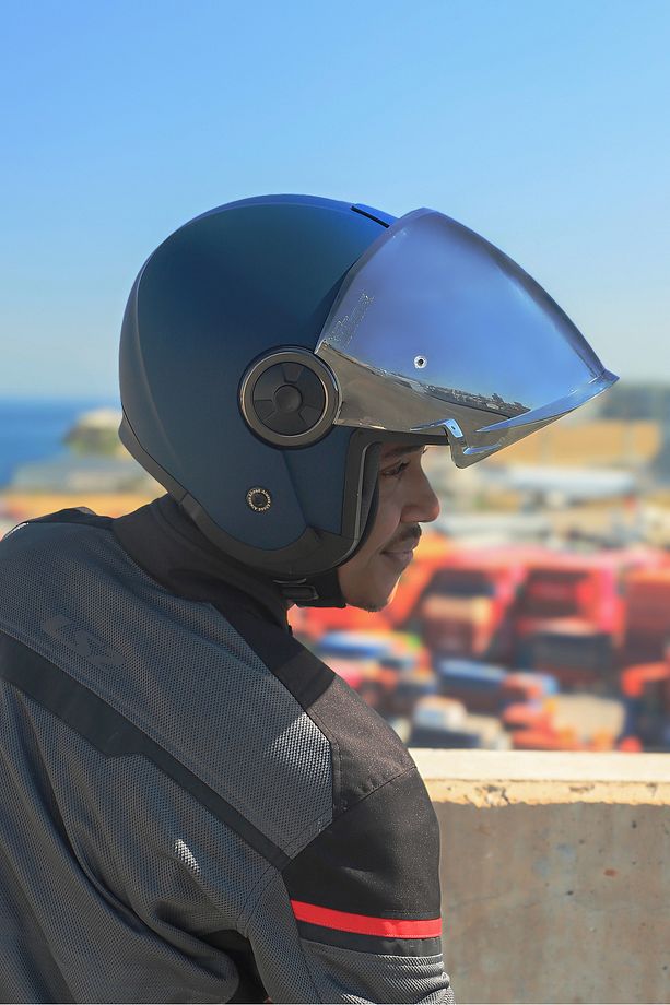 CLASSY MAT NAVY MAVİ KASK - 8