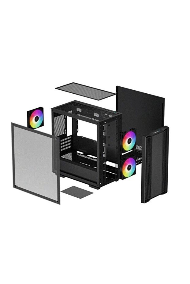 Skříň DeepCool CC360 ARGB Middle Tower mATX, černá - 3