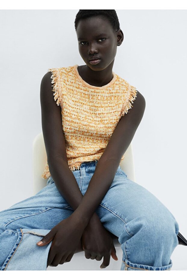 Dikişsiz tüvit bluz - 6