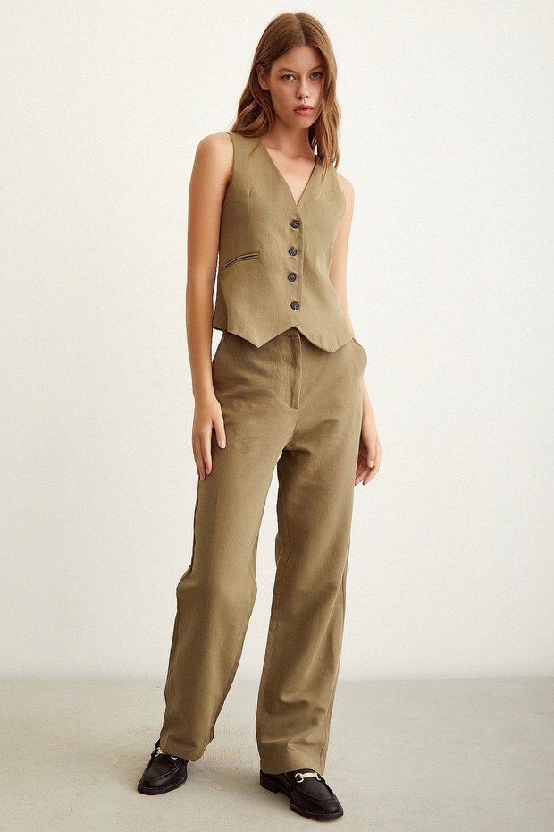 Lined Linen Vest - 2