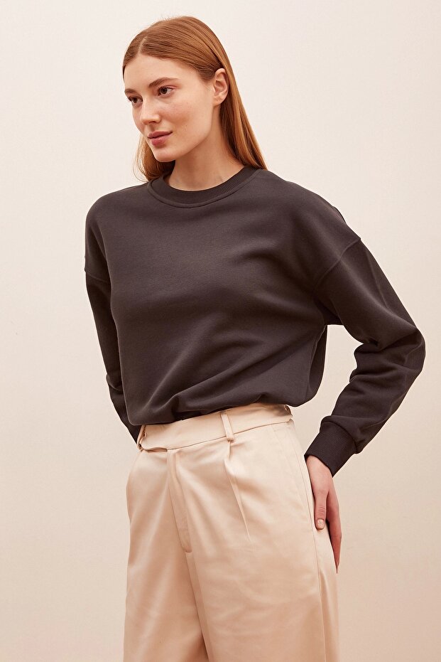 Bisiklet Yaka Sweatshirt - 5