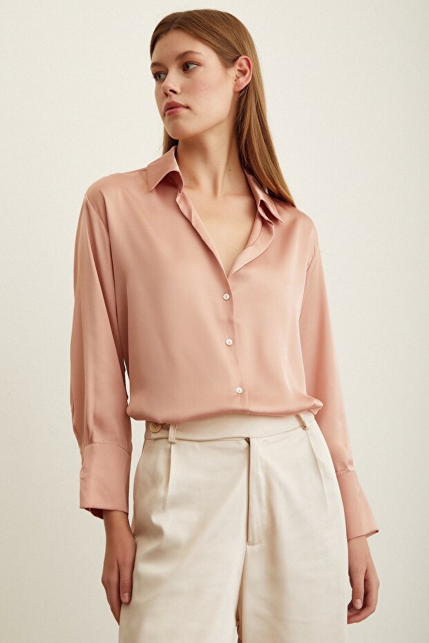 Basic Saten Gömlek - 1