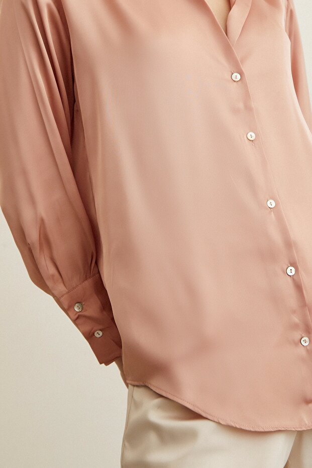 Basic Saten Gömlek - 4