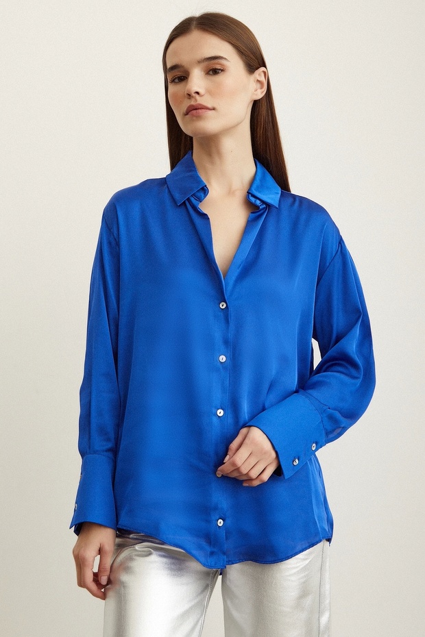 Basic Satin Shirt - 2