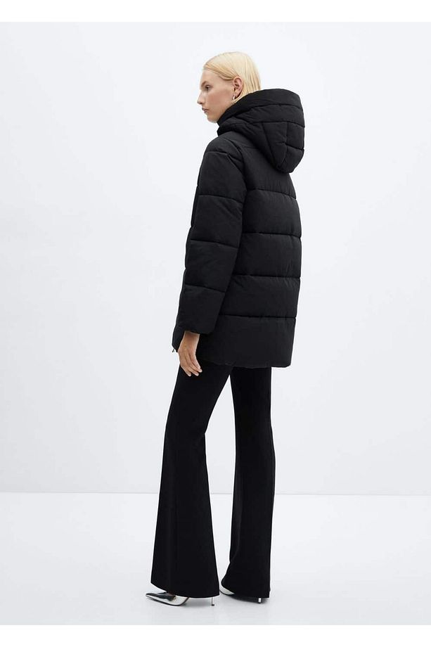 Kapüşonlu kapitone anorak - 4
