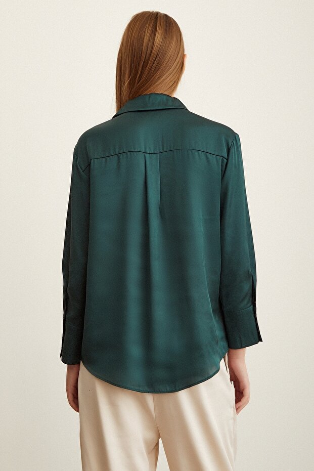 Basic Saten Gömlek - 4
