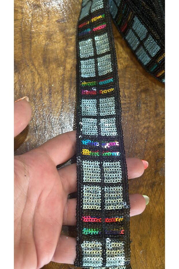 4 cm Colorful Sequined Ribbon for Sewing Apparel Appliques 1 Meter