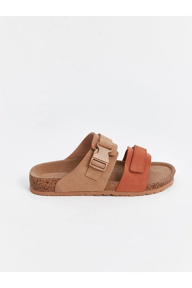LCW STEPS Kiremit Renk Bloklu Erkek Terlik - 2