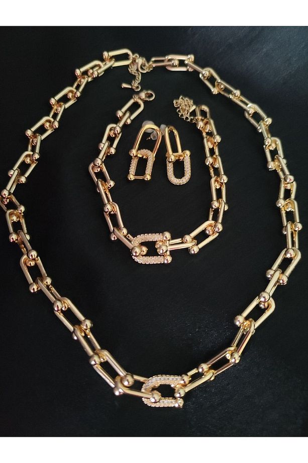 316L Çelik Tiffany Gold Set - 3
