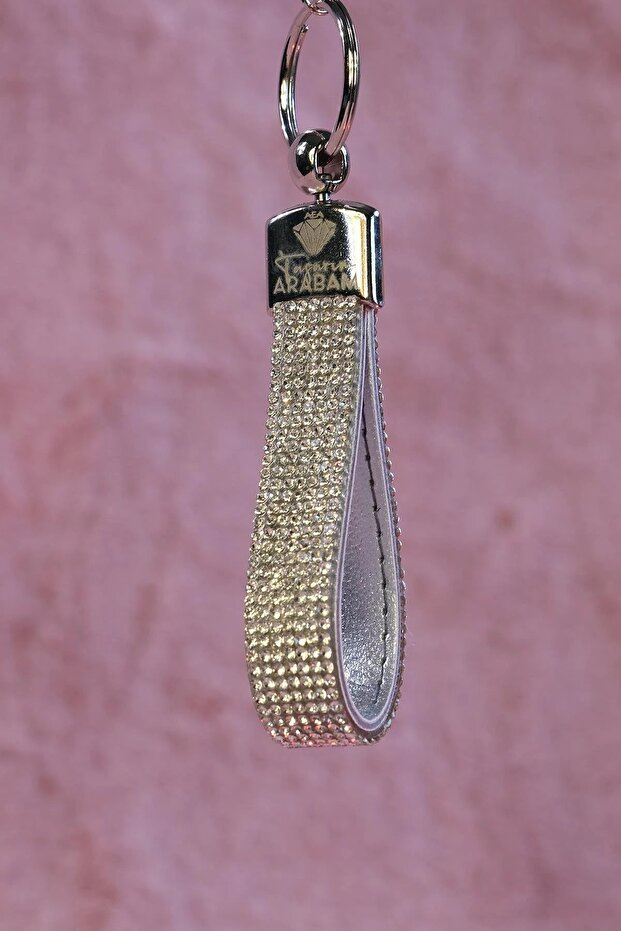 Stone Keychain Silver with Color Options