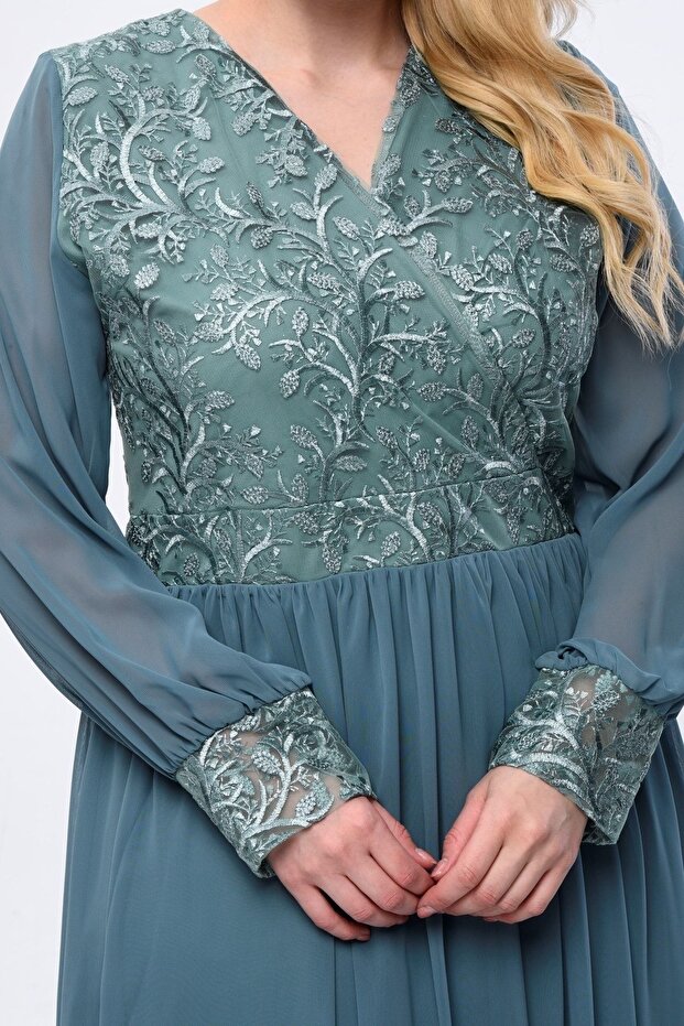 Rochie de seara lunga din sifon - 6