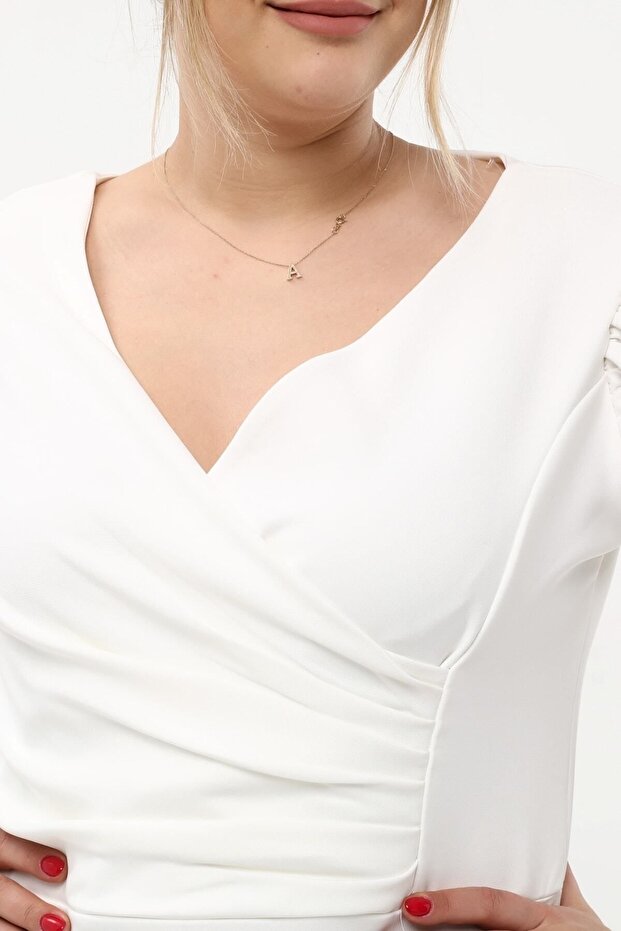 Rochie de seară pliată Robe elastică - 5