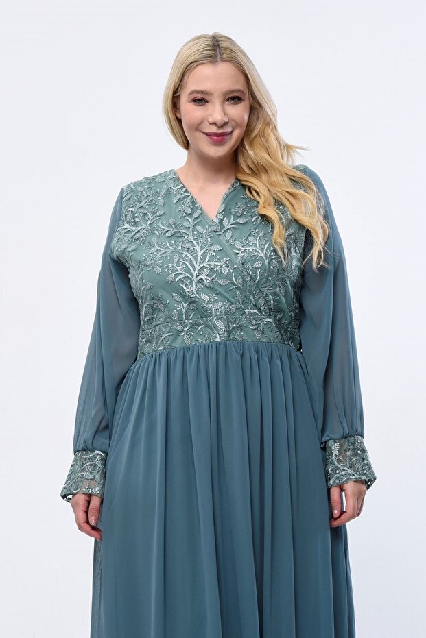 Rochie de seara lunga din sifon - 5