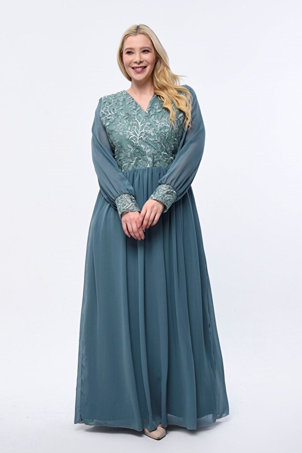 Rochie de seara lunga din sifon - 2