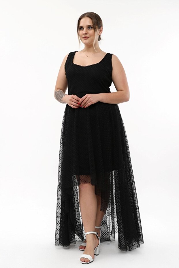 Rochie de seara eleganta din tul elastic - 2