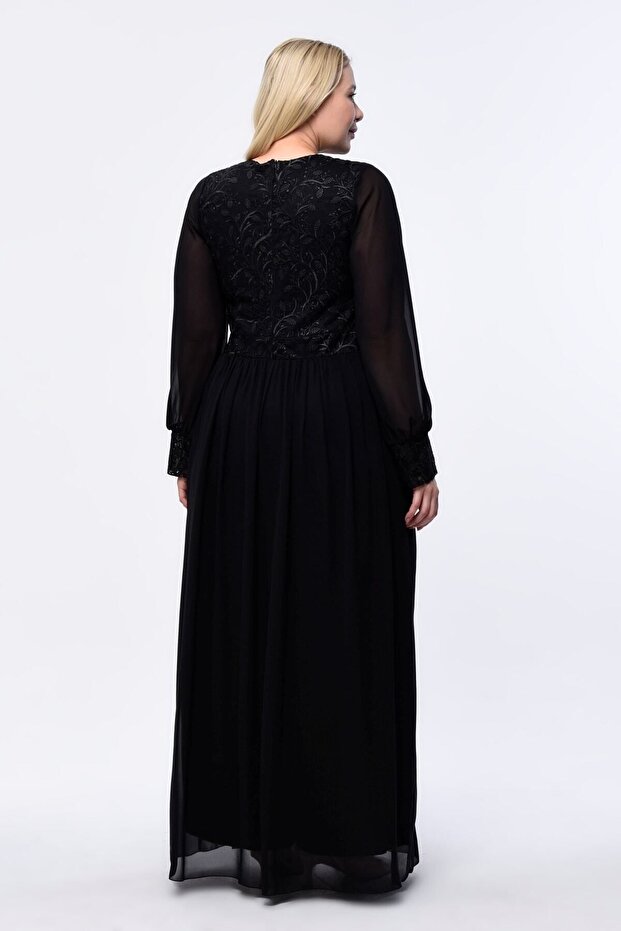 Rochie de seara lunga din sifon 3046 - 5