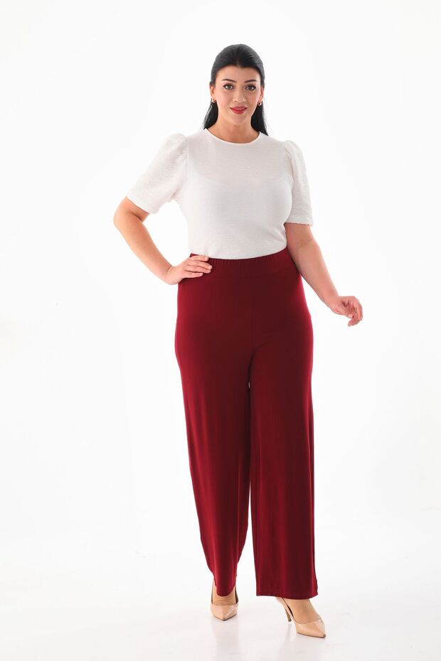 Plus Size Lycra Sendy Fabric STRETCH COMFORTABLE FABRIC PANTS 3076