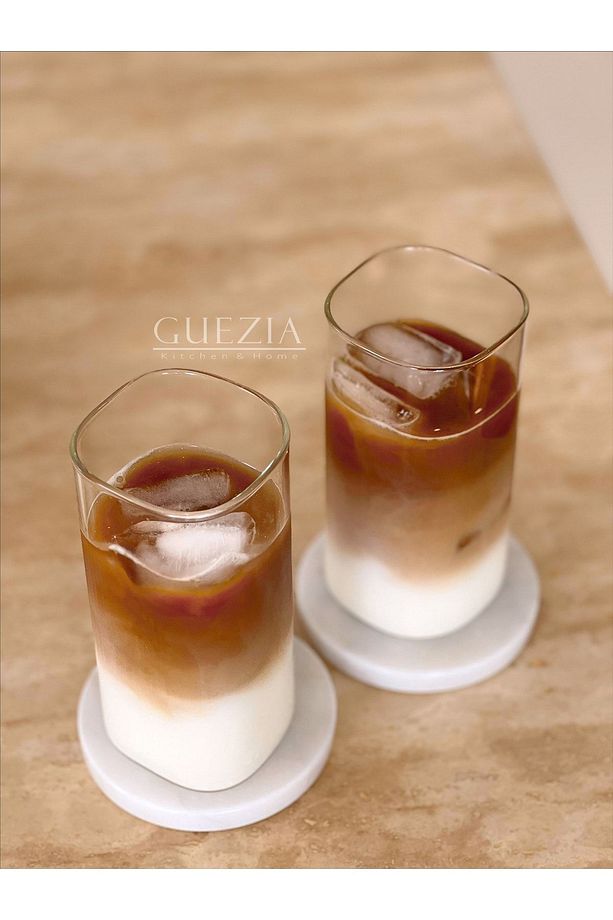 Isıya Dayanıklı Borosilikat Dikdörtgen Bardak | Kahve Ve Sunum Bardağı | 2adet | 380 Ml - 1