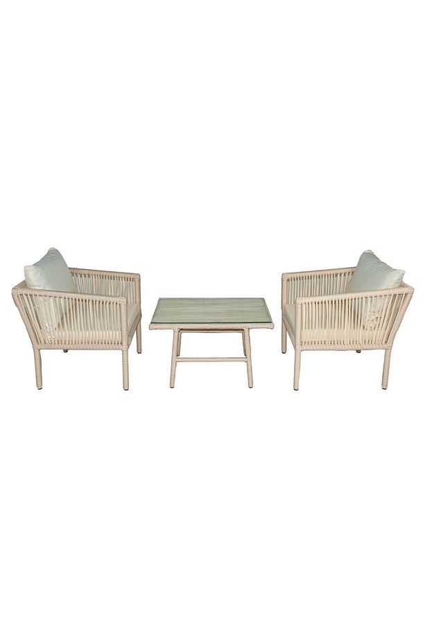 Berlin Bistro Rattan Bahçe Balkon Oturma Takımı Kum - 2