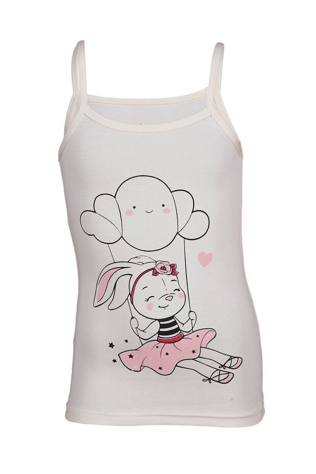 5-Pack Printed Girl's Colorful Undershirt with String Straps - 3
