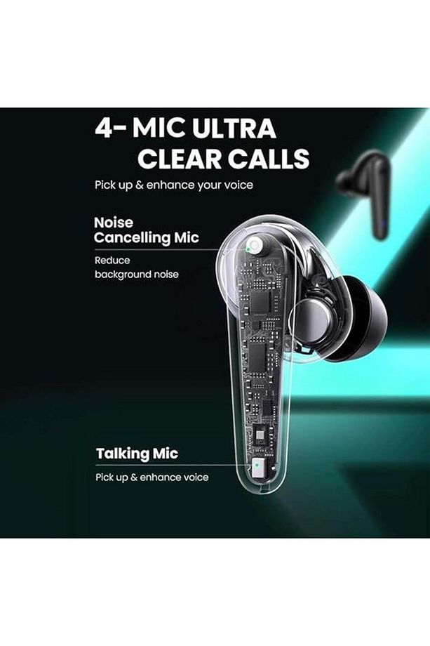HiTune T1 Bluetooth Kulak İçi Kulaklık, 24 Saat Çalma, 4 Mikrofon, Daha Net Aramalar için EN - 3