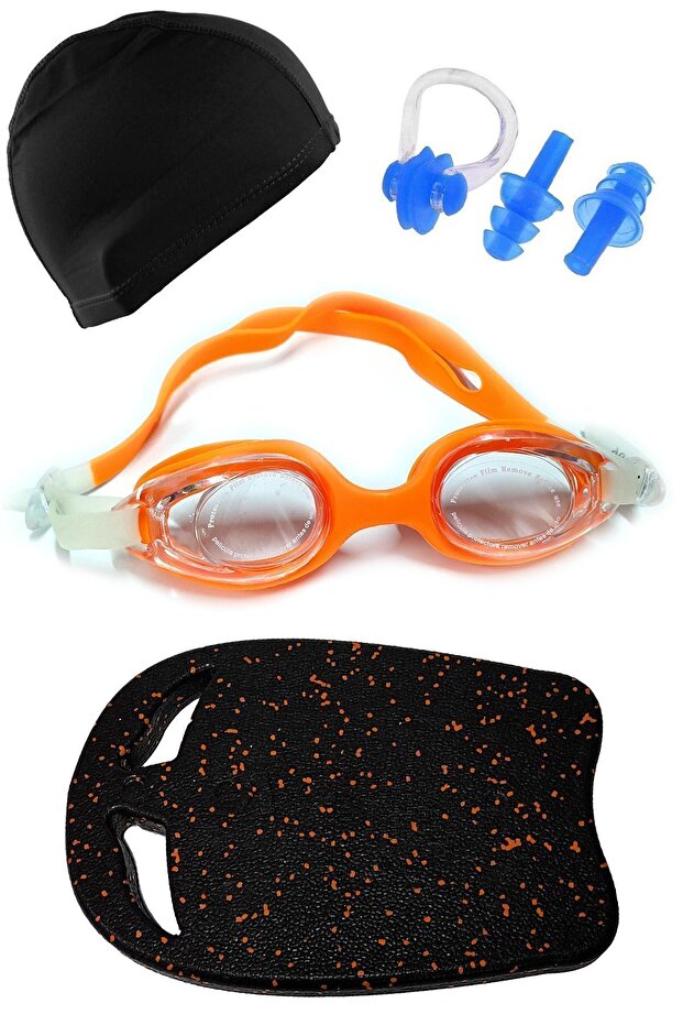 Children's Swimming Pool Set with Glasses, Cap, Earplugs, Nose Clip and Swimming Board Set Full Set