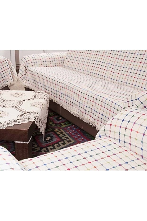 Maxi Cotton sofa-sofa Bed Cover - Mixed Color, 2 Pieces of Three