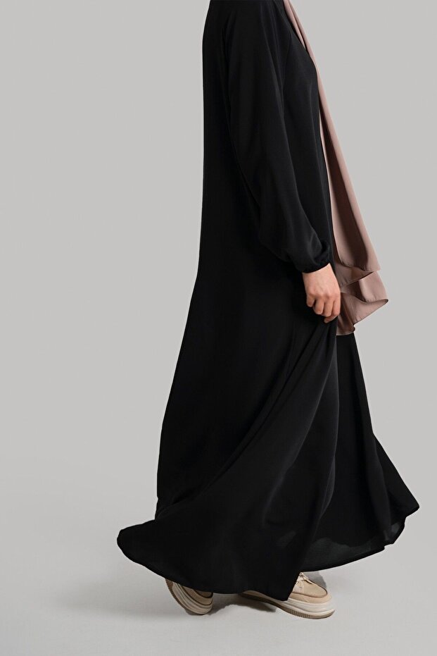Rüya Model Kloş Ferace - Siyah - 7