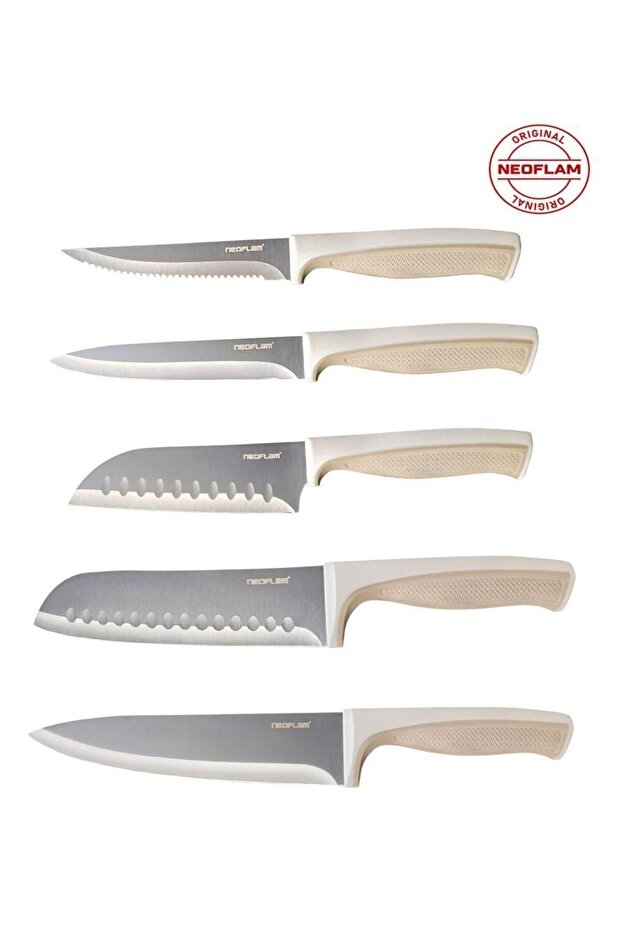 Fika Microban Bej 5 Parça Bıçak Seti - 1