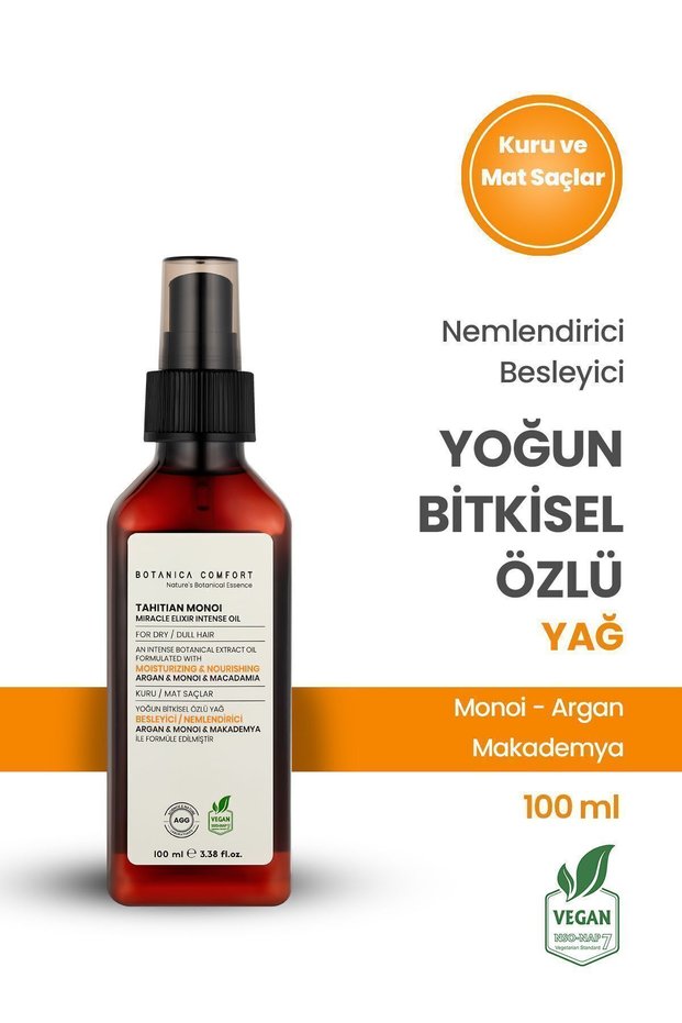 Monoi - Hair Care Oil with Argan and Macadamia Oil for Dry and Damaged Hair 100 ml
