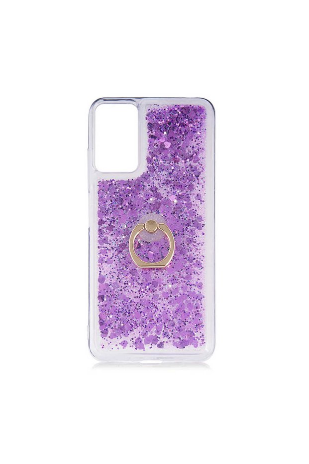 Xiaomi Poco M3 Pro Compatible Liquid Glitter Liquid Ring Shining Design Case