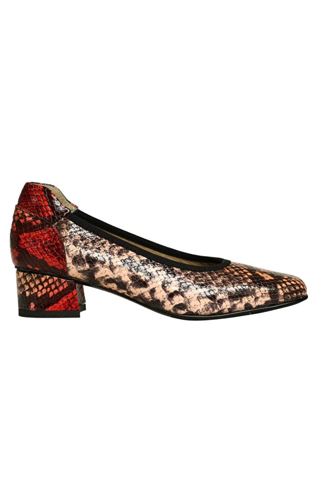Red Python Printed leather Women's Heeled Shoes