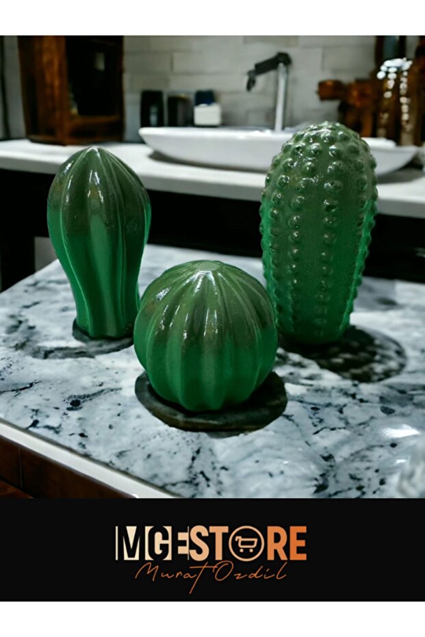 Dekoratif 3lü kaktüs seti - 2