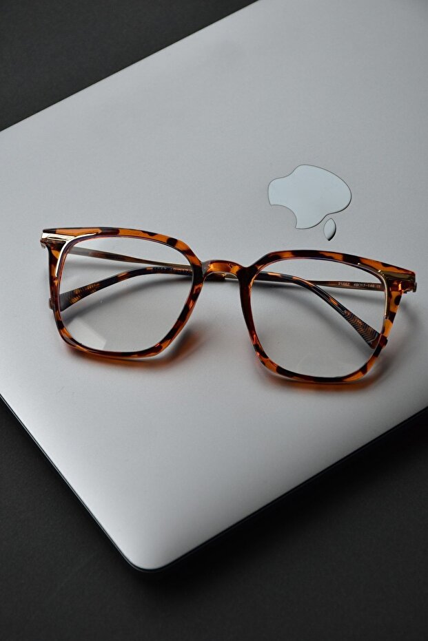 Flora Unisex Women's Men's Leopard Blue Light Protection Blue Block Cat Eye Optical Compatible Transparent Glasses