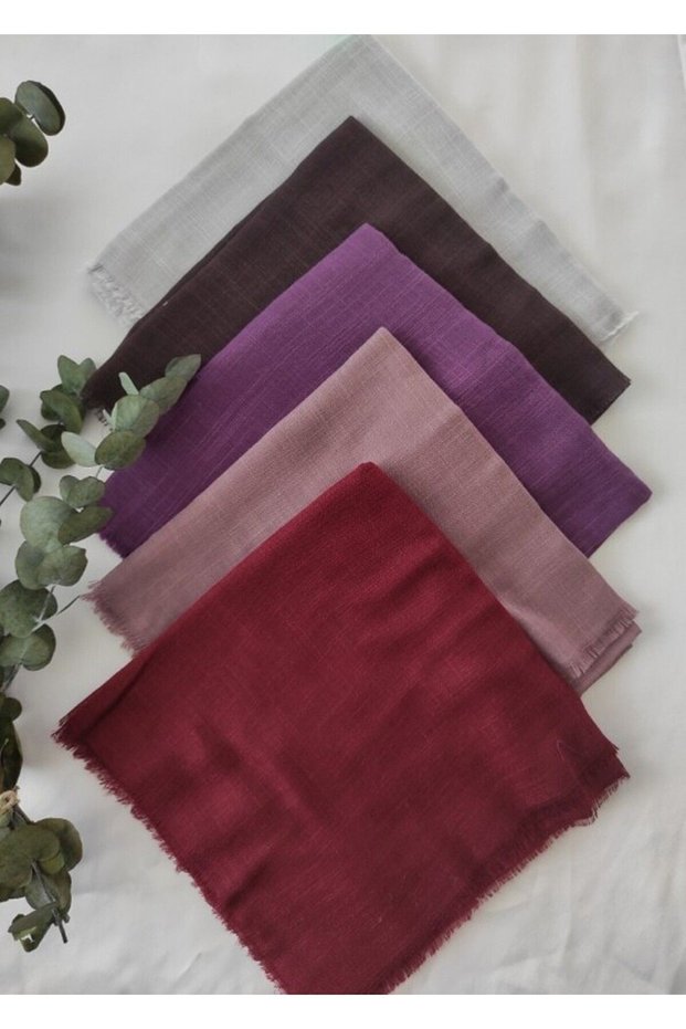 Hijab Hijab 5-Piece Flamed Cotton Writing Scarf 100x100cm