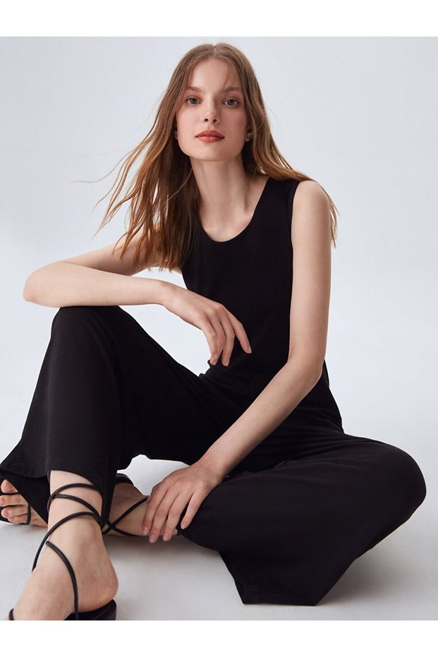 Knitted Black Jumpsuit